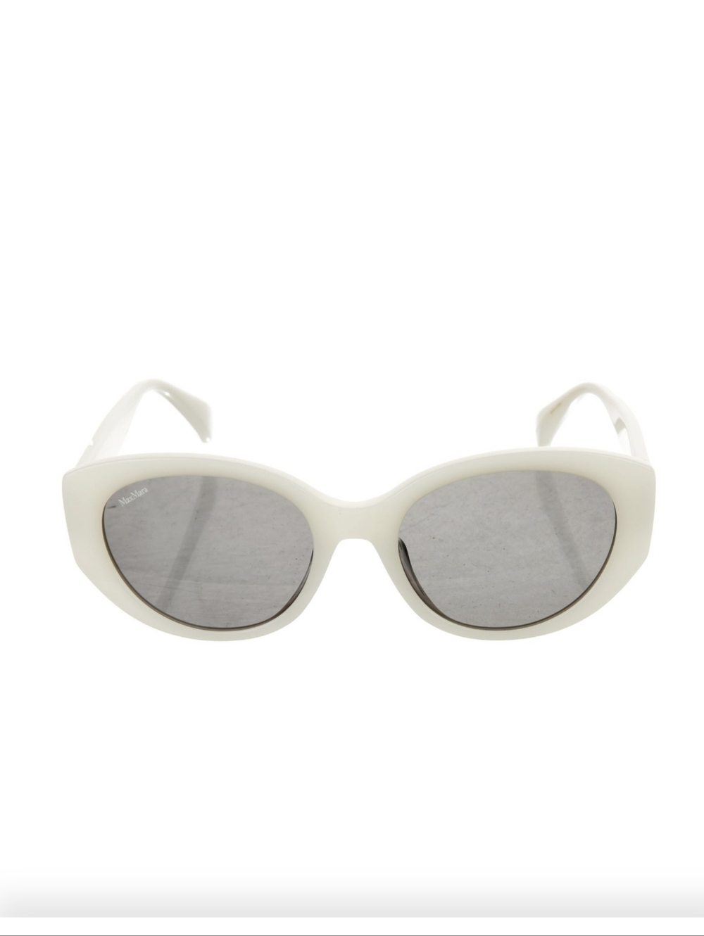 MaxMara White Cat-Eye Sunglasses